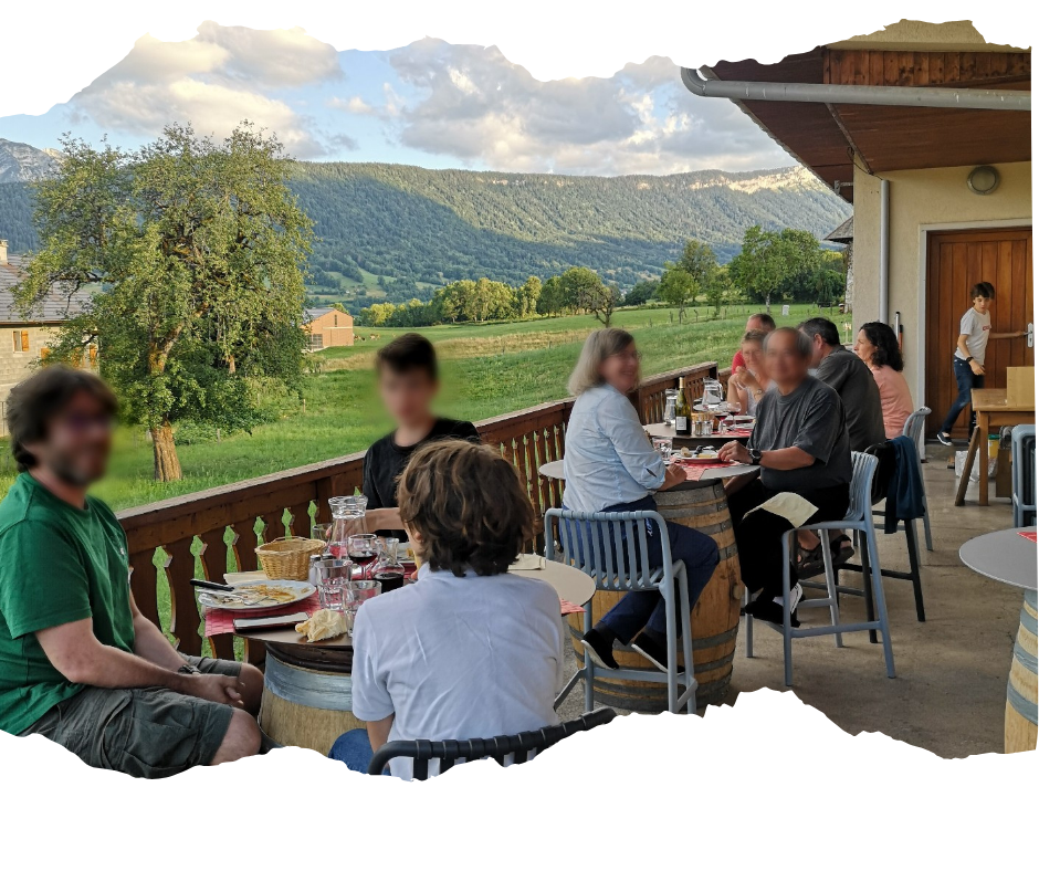 en terrasse l'été